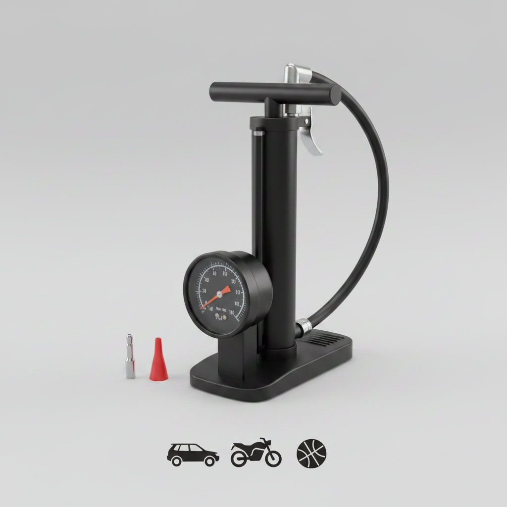 Foot Pump with Pressure Gauge